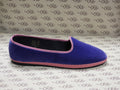 Friulana in velluto cotone lilla con gros rosa e fodera nera