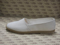 Espadrillas in tessuto olona bianco con fodera bianca