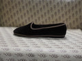 Friulana in velluto cotone testa di moro con gros beige e fodera nera